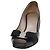 Salvatore Ferragamo Vara Pumps con Fiocco in Pelle Nera Auth 174627A - vista 20