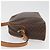 Céline Borsa a spalla circolare in tela Macadam CELINE in pelle PVC marrone e oro Auth BAZ708 D'oro - vista 4