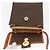 Céline Bolsa de ombro circular em lona Macadam CELINE em couro PVC marrom e dourado Auth BAZ798 - vista 18