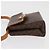 Céline Bolsa de ombro circular em lona Macadam CELINE em couro PVC marrom e dourado Auth BAZ798 - vista 4