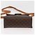 Céline Bolsa de ombro circular em lona Macadam CELINE em couro PVC marrom e dourado Auth BAZ798 - vista 5