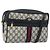 Gucci Borsa GG Supreme Sherry Line in PVC Blu Navy Oro Rosso 98 02 005 Auth INZ032 D'oro