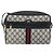 Gucci Borsa GG Supreme Sherry Line in PVC Blu Navy Oro Rosso 98 02 005 Auth INZ032 D'oro - vista 13