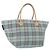 Burberry Nova Check Blue Label Handtasche aus Nylon hellblau silber authentisch bs34397