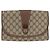 GUCCI GG Supreme Web Sherry Line Clutch Bag PVC Beige Oro 89 01 030 Auth AMZ078 D'oro - vista 13