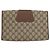 GUCCI GG Supreme Web Sherry Line Clutch Bag PVC Beige Oro 89 01 030 Auth AMZ078 D'oro - vista 2