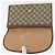 GUCCI GG Supreme Web Sherry Line Clutch Bag PVC Beige Oro 89 01 030 Auth AMZ078 D'oro - vista 8