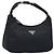 PRADA Borsa Pouch in Nylon Nero Argento Auth YKZ309