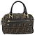 Borsa a mano in tela Zucca FENDI nera e marrone Auth YKZ272 Nero - vista 13