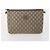 GUCCI GG Supreme Plus Borsa Clutch Sherry Line PVC 3 Set Nero Beige Auth 166799 - vista 8