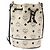 Borsa a spalla MCM Vicetos Logogram PVC Bianco Oro Auth INZ084 D'oro