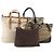 Borsa a mano in tela Burberrys Nova Check Blue Label 4 pezzi marrone beige Auth mr2152