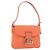 Borsa a Spalla FENDI Mamma Baguette Jersey Arancione Oro Auth am11272A D'oro