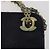 CHANEL Borsa a Mano Matelassé con Catena Cotone Blu Navy Oro CC Auth YKZ061 D'oro - vista 17