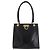 Bolsa de Ombro Gancini em Couro Preto e Dourado Salvatore Ferragamo Auth ARZ826 - vista 13