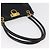 Bolsa de Ombro Gancini em Couro Preto e Dourado Salvatore Ferragamo Auth ARZ826 - vista 7