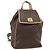 Céline CELINE Macadam Canvas Backpack PVC Leather Brown Gold Auth ARZ862 Golden