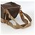 Céline CELINE Macadam Canvas Backpack PVC Leather Brown Gold Auth ARZ862 Golden - view 9