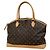 Louis Vuitton Monogram Lockit Horizontale Tote Tasche Braun