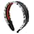 Hermès Hermes Swift Silk Sellier Grace Hair Accessory Headband Black White Leather