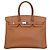 Borsa Hermès Birkin in vitello liscio marrone con hardware in palladio 35