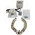 Collana choker Bas Relief a tre file dorata Vivienne Westwood Bianco D'oro