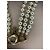 Collana choker Bas Relief a tre file dorata Vivienne Westwood Bianco D'oro - vista 13