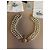 Collana choker Bas Relief a tre file dorata Vivienne Westwood Bianco D'oro - vista 2