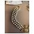 Collana choker Bas Relief a tre file dorata Vivienne Westwood Bianco D'oro - vista 3