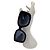 Timeless Chanel Occhiali da sole quadrati in acetato e pelle di vitello bicolore Multicolore - vista 16