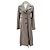 Courreges Abrigo largo beige a cuadros