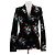 Paco Rabanne Blazer mit Blumenmuster Schwarz