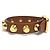 Bracciale in pelle marrone Prada con charm - vista 2