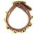 Bracciale in pelle marrone Prada con charm - vista 5