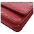 Wallet On Chain Cartera Chanel de piel de cordero grabada CC roja con cadena Camelia - vista 11