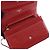 Wallet On Chain Cartera Chanel de piel de cordero grabada CC roja con cadena Camelia - vista 8
