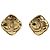Orecchini a clip a forma di diamante placcati in oro CC dorato Chanel D'oro