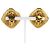 Orecchini a clip a forma di diamante placcati in oro CC dorato Chanel D'oro - vista 2