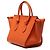 Céline Celine Orange Kleine genarbte Kalbsleder Krawattenknoten-Handtasche - Ansicht 2