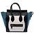 Luggage Céline Celine Mini Reisetasche in Weißem Tricolor-Canvas und Leder