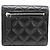 Chanel Schwarze Matelassé Lammleder Trifold Geldbörse - Ansicht 2