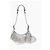 Balenciaga Borsa a Spalla Le Cagole XS completamente in Strass Argento Grigio - vista 5