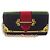 Prada VELLUTO RICAMO Bifold-Langbörse Schwarz Mehrfarben