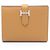Billetera compacta Bearn de doble pliegue Hermès Castaño