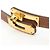 Cinturón Kelly de Hermès en cuero Epsom Castaño Dorado - vista 3