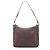 Borsa a spalla in tela e pelle marrone Gucci
