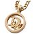 Collana con logo circolare Christian Dior D'oro