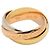 Anello Trinity Cartier Oro Rosa Bianco e Giallo 18K Argento D'oro