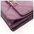 Borsa a Spalla Chanel Mini Matelassé in Pelle di Agnello Porpora - vista 7