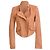 Alexander McQueen Bikerjacke mit Reißverschluss aus braunem Leder Rot